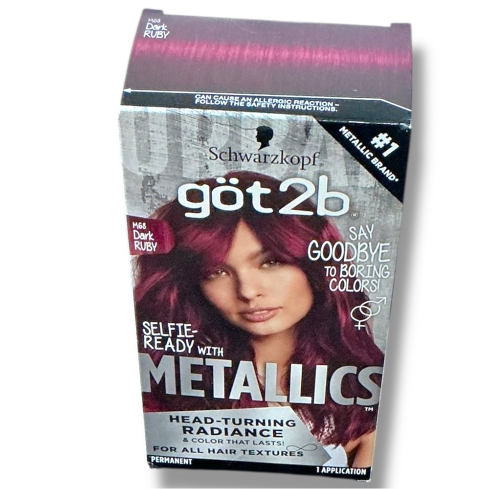 SCHWARZKOPF GOT2B M68 DARK RUBY SELFIE READY METALLICS HAIR COLOR